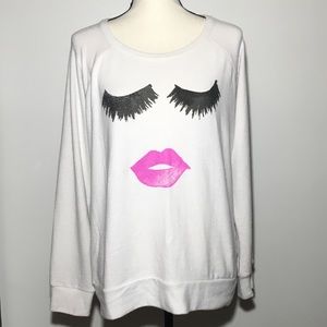 Chaser Eyelash Sweatshirt NWT